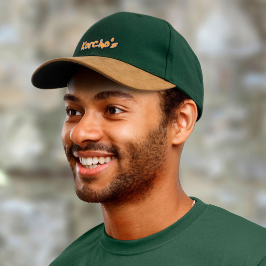 Feature Longreach Suede Peak Caps